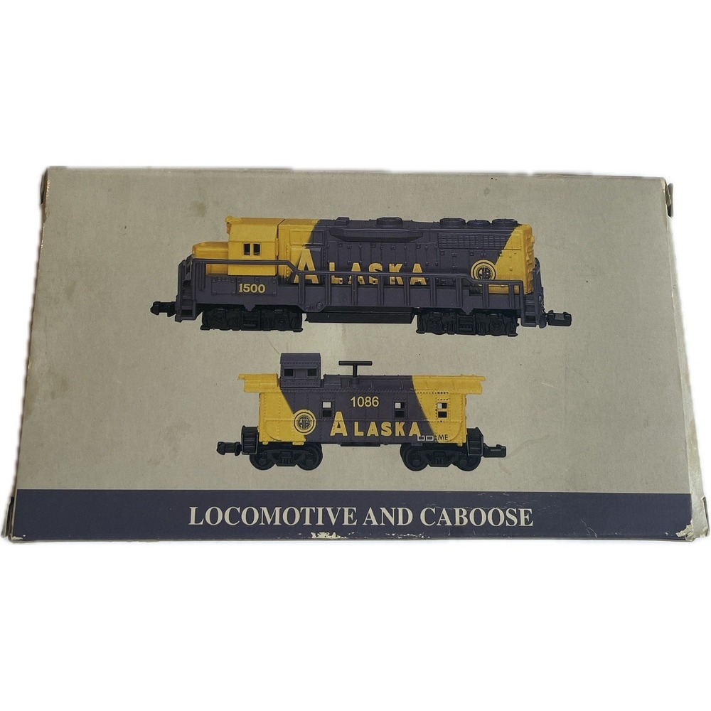 Alaska Railroad Locomotive #1500 & Caboose #1086 – Locomotive and Caboose NEW